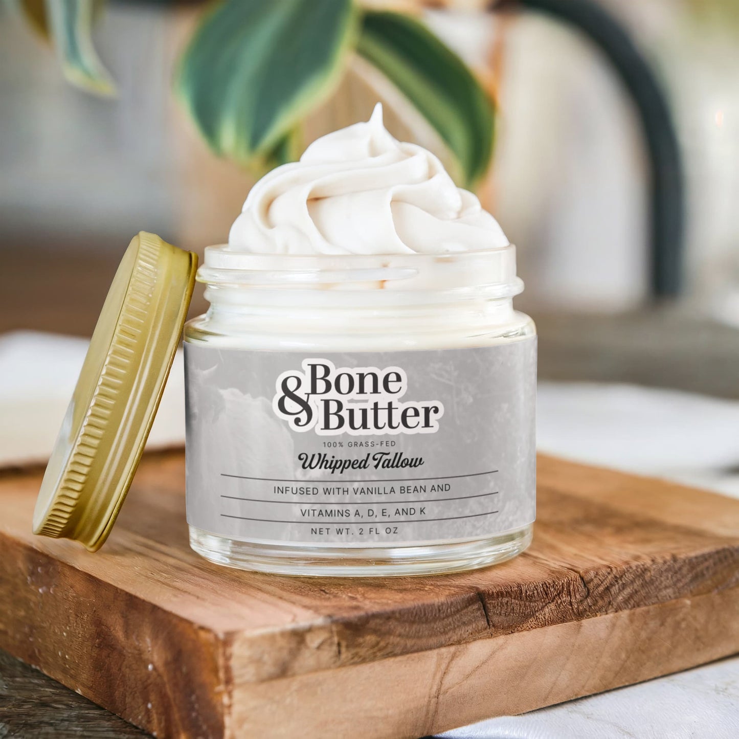 Bone & Butter 100% Grass Fed Whipped Beef Tallow - Vanilla Bean