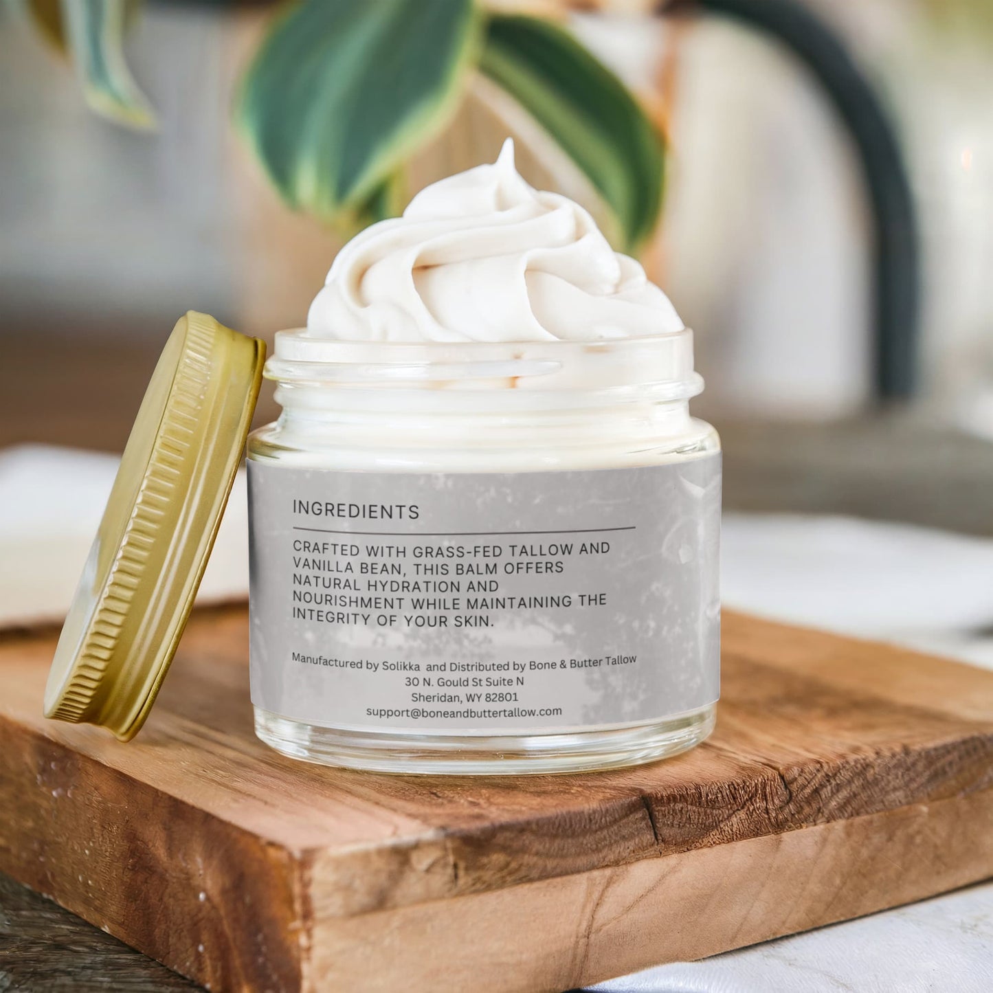 Bone & Butter 100% Grass Fed Whipped Beef Tallow - Vanilla Bean