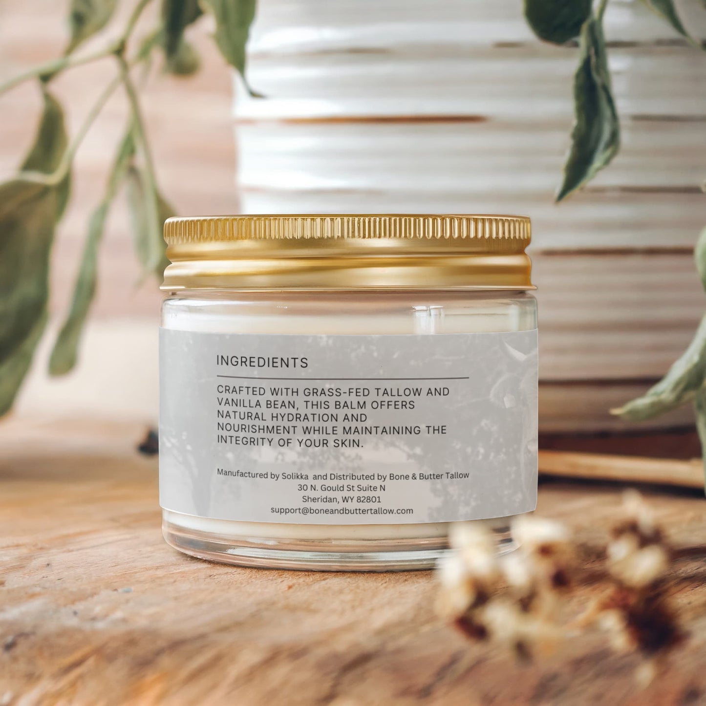 Bone & Butter 100% Grass Fed Whipped Beef Tallow - Vanilla Bean
