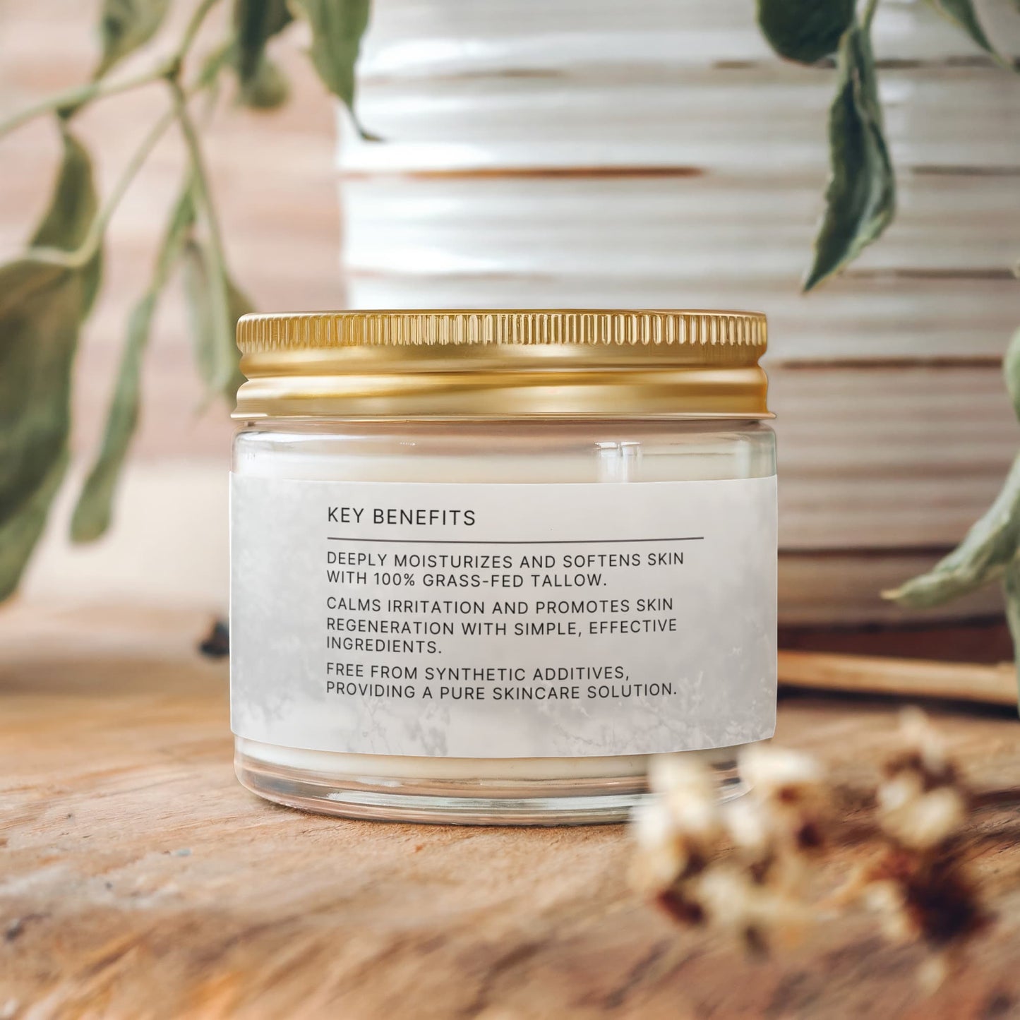 Bone & Butter 100% Grass Fed Whipped Beef Tallow - Vanilla Bean