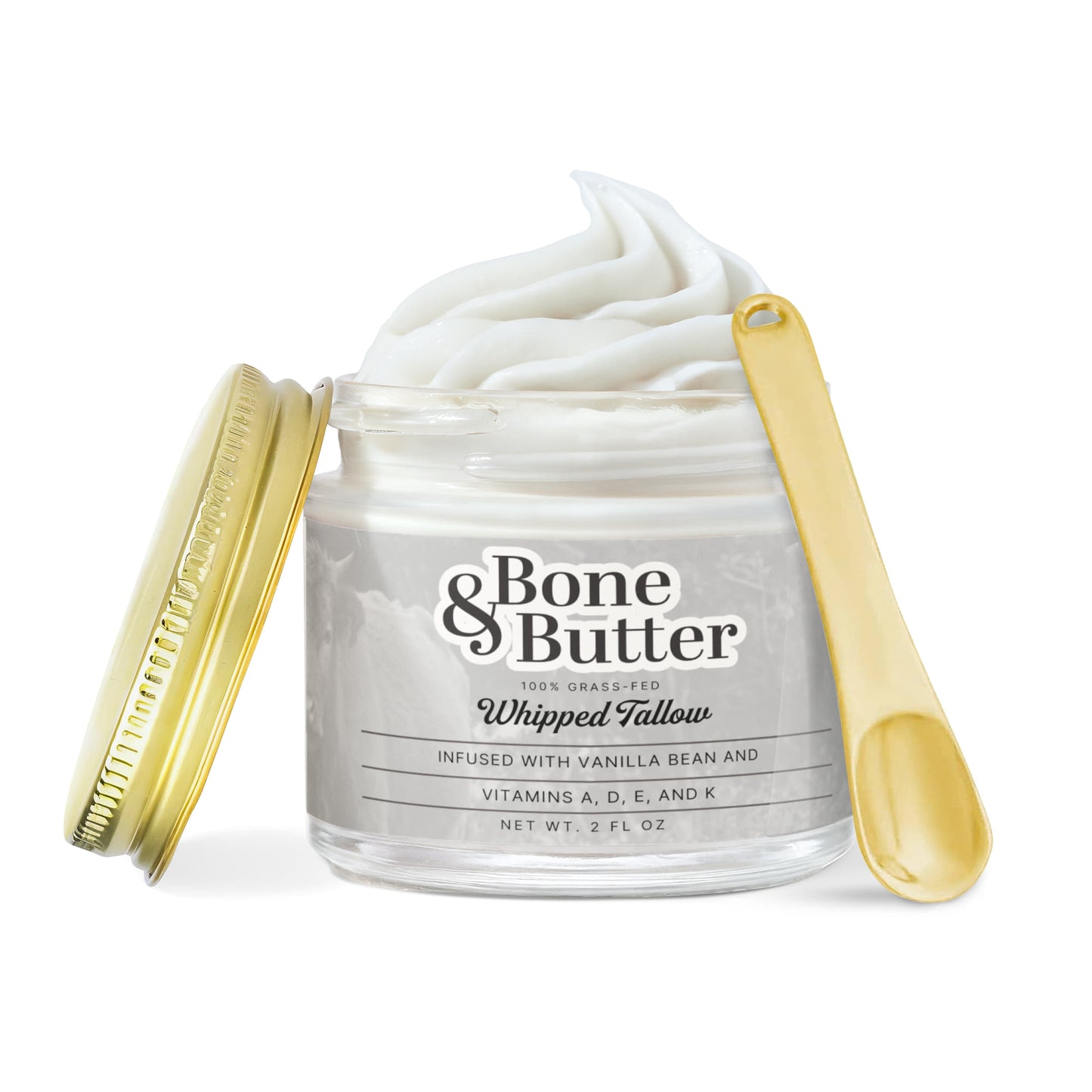 Bone & Butter 100% Grass Fed Whipped Beef Tallow - Vanilla Bean