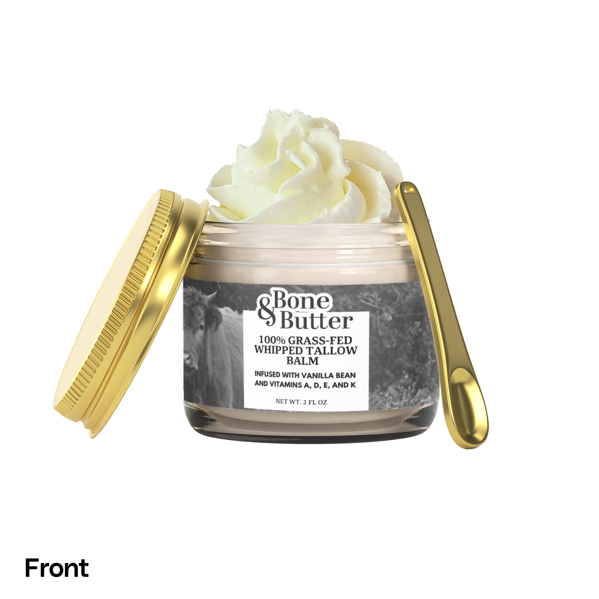 Whipped Grass-Fed Tallow Balm with Vanilla Bean