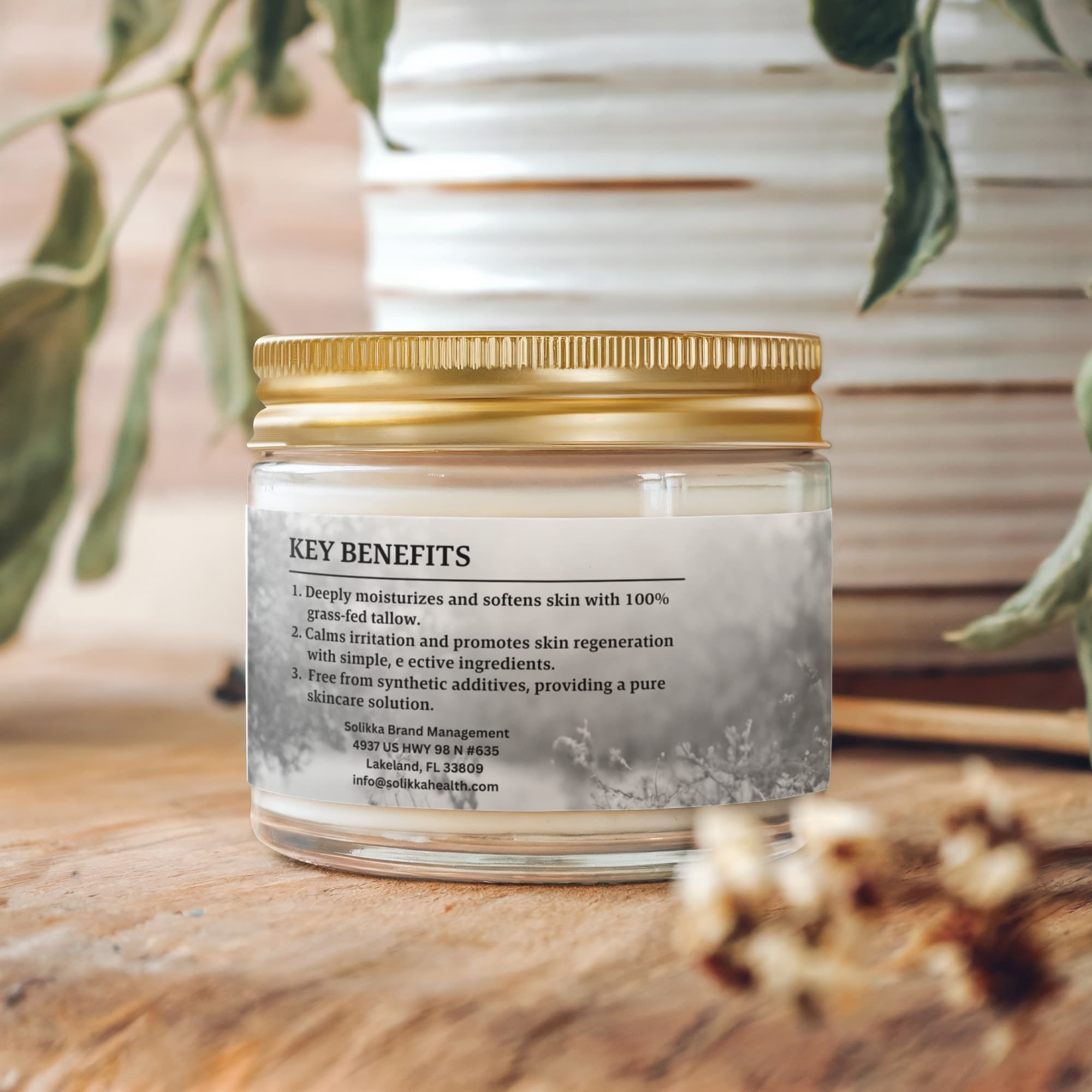 Whipped Grass-Fed Tallow Balm with Vanilla Bean
