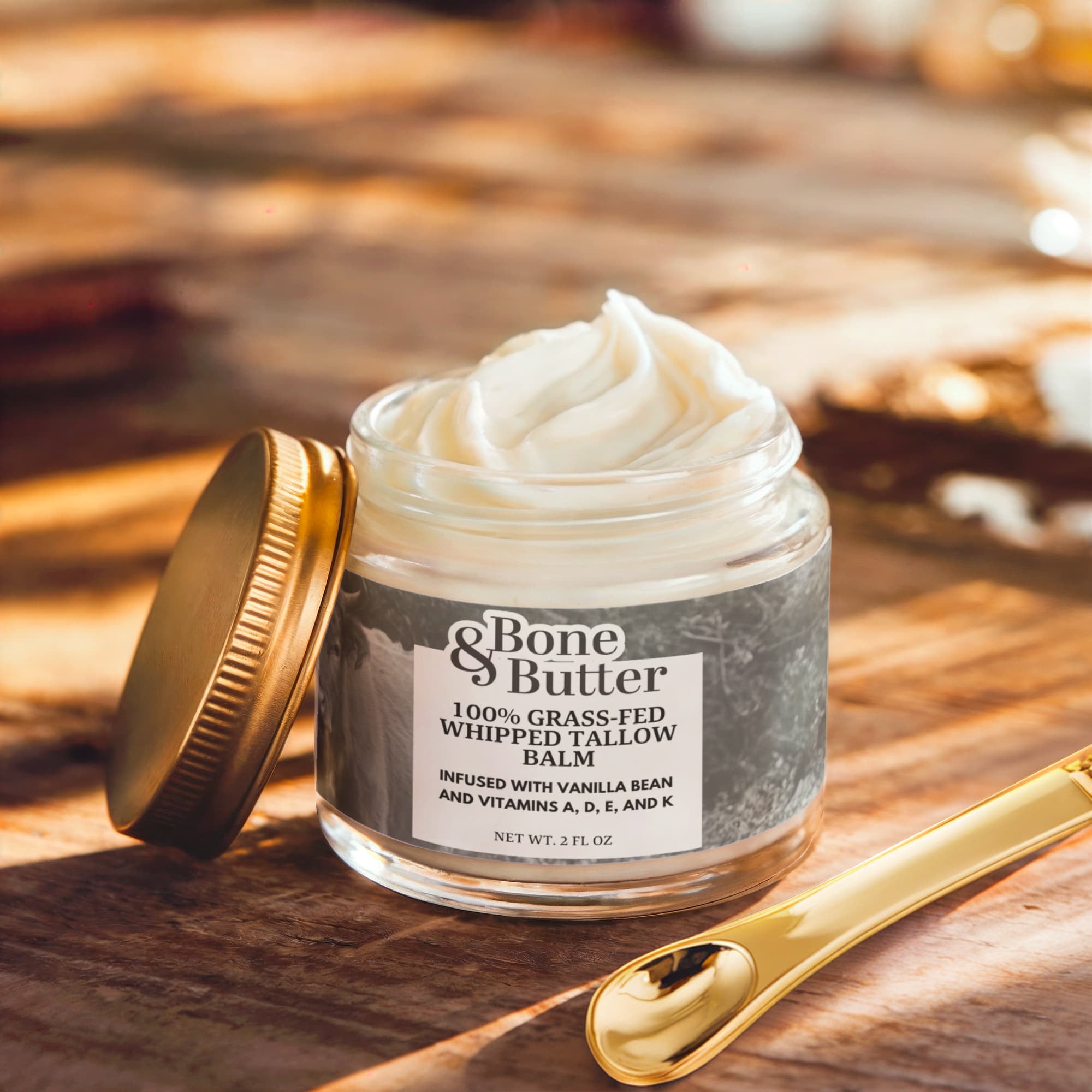 Whipped Grass-Fed Tallow Balm with Vanilla Bean